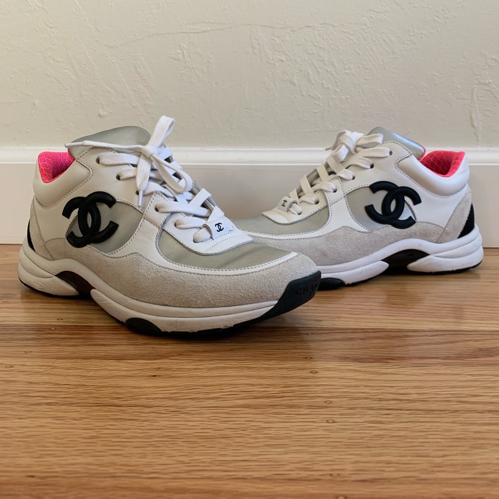 White Chanel Sneakers EU 38.5 Rare Colorway